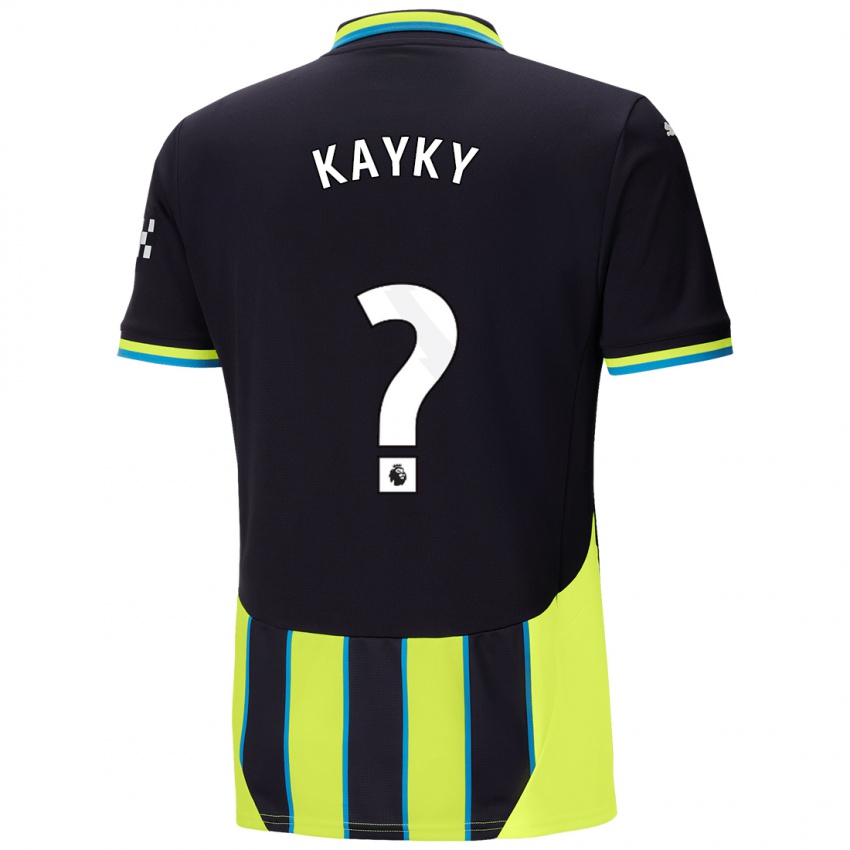 Hombre Camiseta Kayky #0 Azul Amarillo 2ª Equipación 2024/25 La Camisa