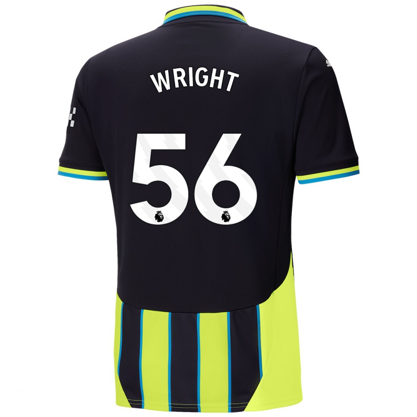 Hombre Camiseta Jacob Wright #56 Azul Amarillo 2ª Equipación 2024/25 La Camisa