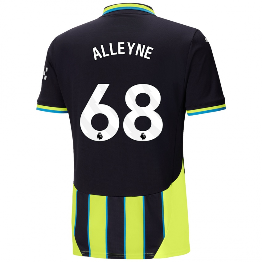 Hombre Camiseta Max Alleyne #68 Azul Amarillo 2ª Equipación 2024/25 La Camisa