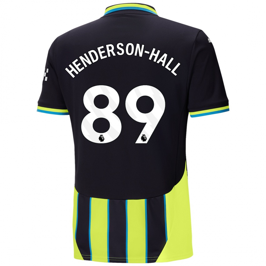 Hombre Camiseta Matty Henderson-Hall #89 Azul Amarillo 2ª Equipación 2024/25 La Camisa