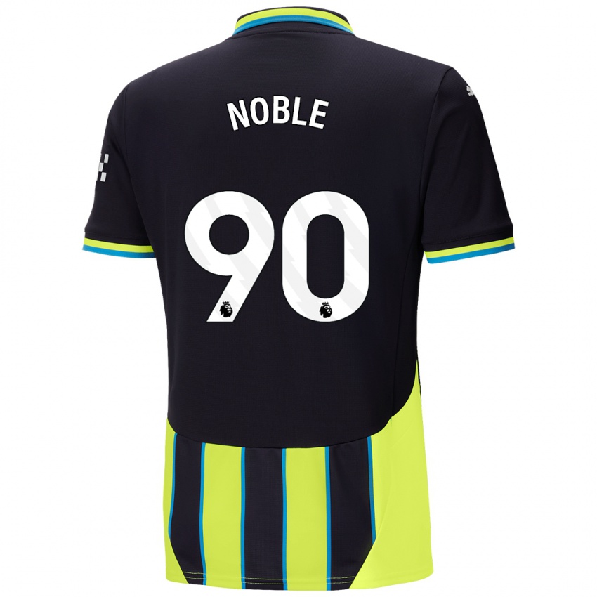 Hombre Camiseta Kian Noble #90 Azul Amarillo 2ª Equipación 2024/25 La Camisa