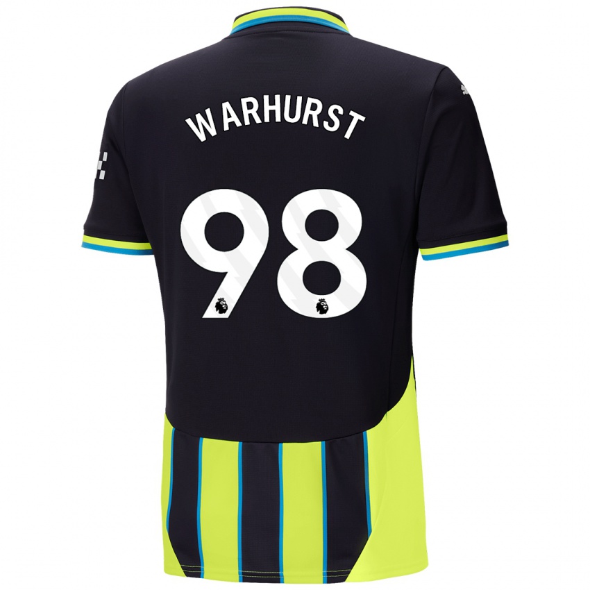 Hombre Camiseta Matthew Warhurst #98 Azul Amarillo 2ª Equipación 2024/25 La Camisa