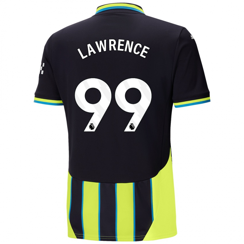 Hombre Camiseta Emilio Lawrence #99 Azul Amarillo 2ª Equipación 2024/25 La Camisa