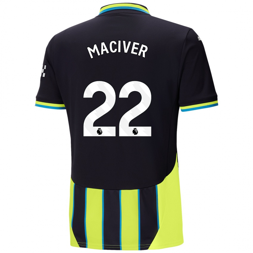 Hombre Camiseta Sandy Maciver #22 Azul Amarillo 2ª Equipación 2024/25 La Camisa