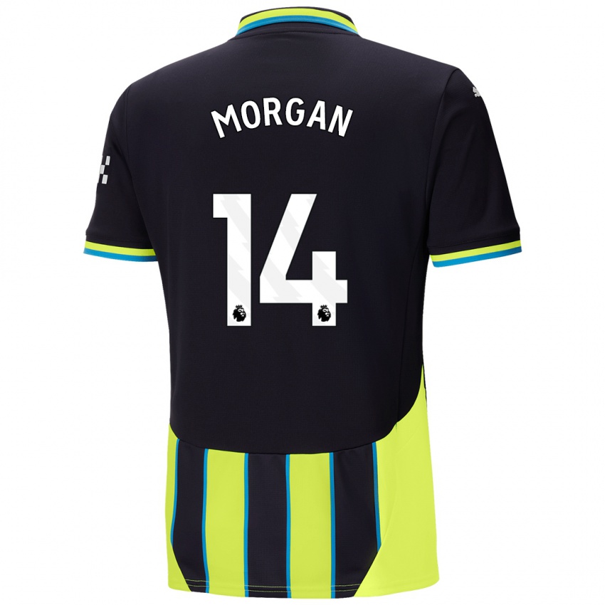 Hombre Camiseta Esme Morgan #14 Azul Amarillo 2ª Equipación 2024/25 La Camisa