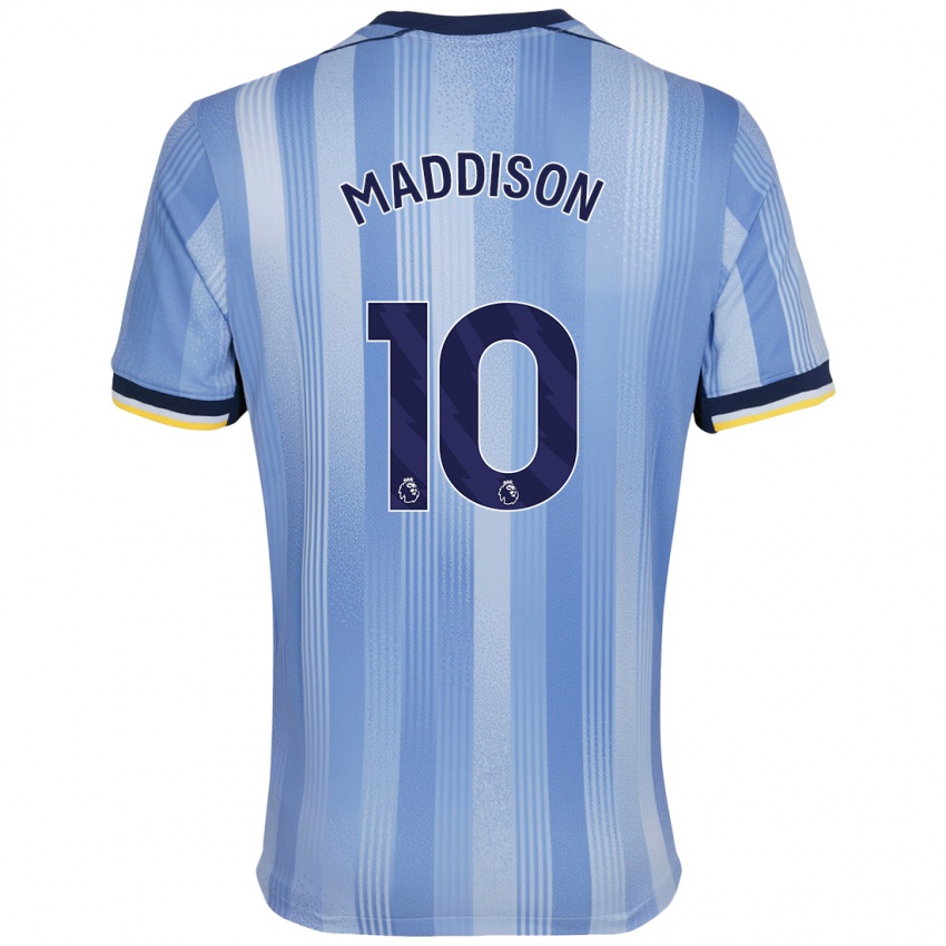 Hombre Camiseta James Maddison #10 Azul Claro 2ª Equipación 2024/25 La Camisa