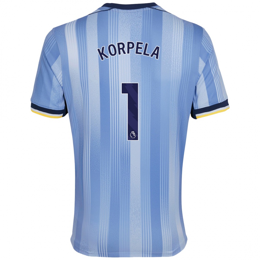 Hombre Camiseta Tinja-Riikka Korpela #1 Azul Claro 2ª Equipación 2024/25 La Camisa