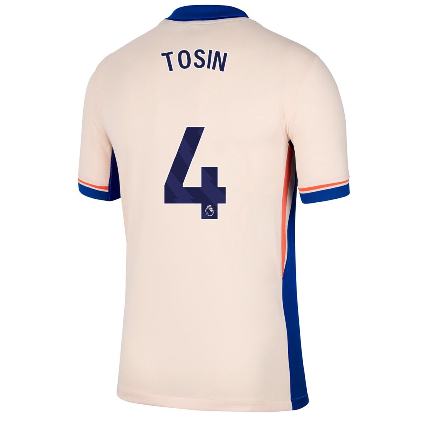 Hombre Camiseta Tosin Adarabioyo #4 Beige Claro 2ª Equipación 2024/25 La Camisa