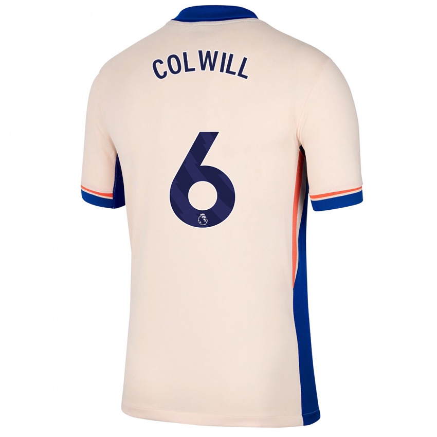 Hombre Camiseta Levi Colwill #6 Beige Claro 2ª Equipación 2024/25 La Camisa