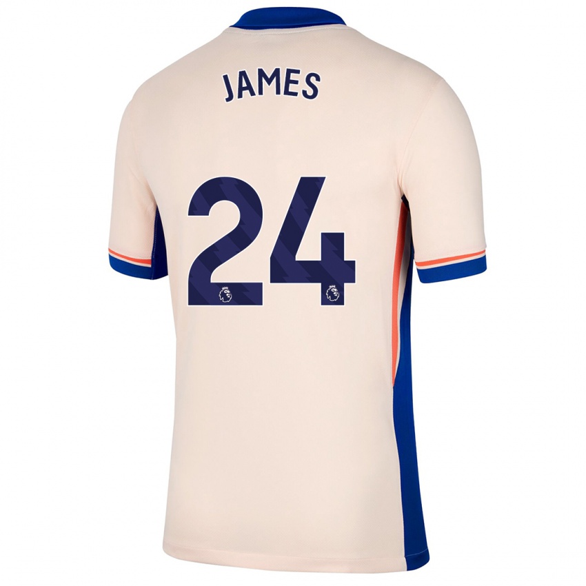 Hombre Camiseta Reece James #24 Beige Claro 2ª Equipación 2024/25 La Camisa