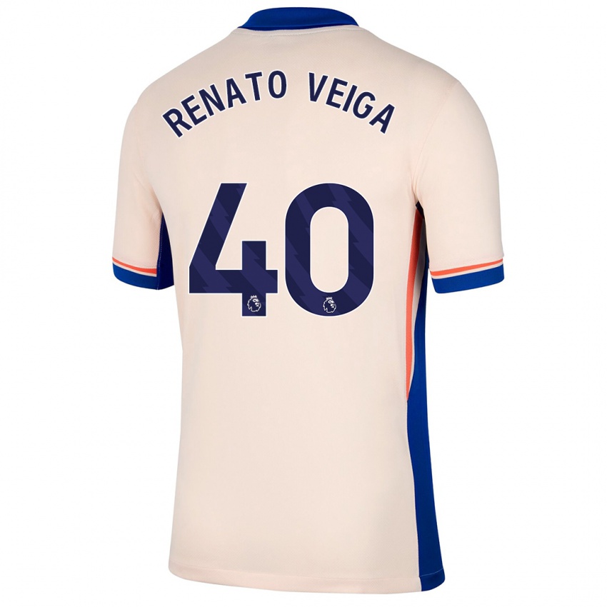 Hombre Camiseta Renato Veiga #40 Beige Claro 2ª Equipación 2024/25 La Camisa