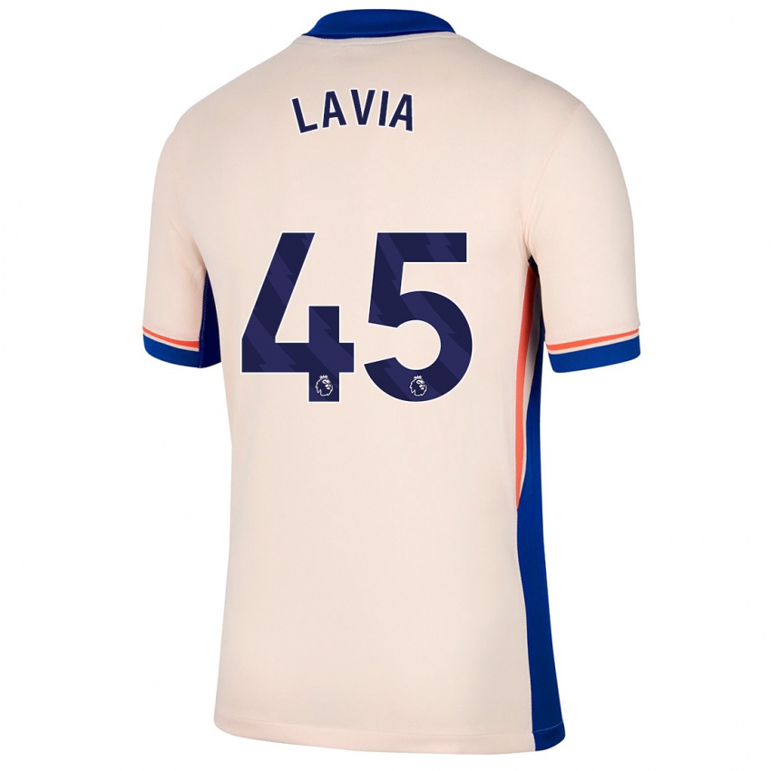 Hombre Camiseta Romeo Lavia #45 Beige Claro 2ª Equipación 2024/25 La Camisa