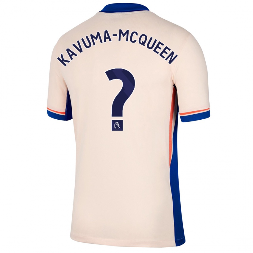 Hombre Camiseta Ryan Kavuma-Mcqueen #0 Beige Claro 2ª Equipación 2024/25 La Camisa