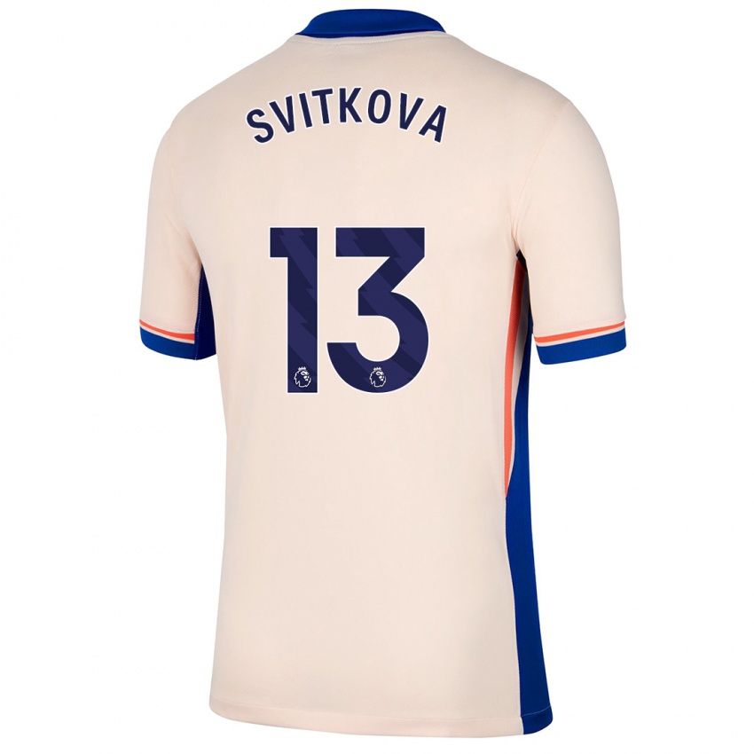 Hombre Camiseta Katerina Svitkova #13 Beige Claro 2ª Equipación 2024/25 La Camisa