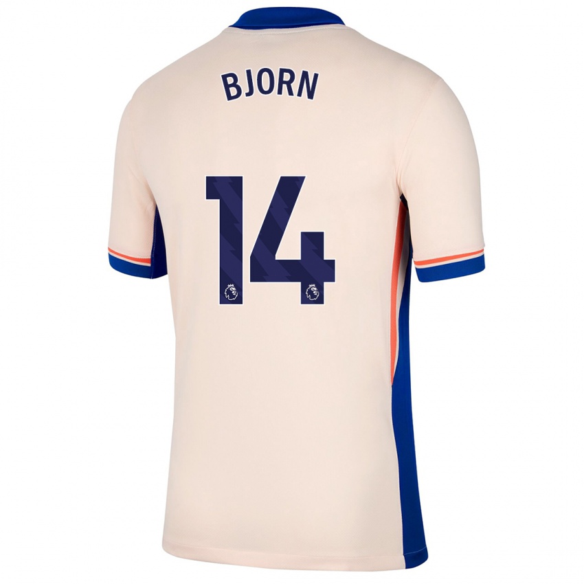 Hombre Camiseta Nathalie Björn #14 Beige Claro 2ª Equipación 2024/25 La Camisa