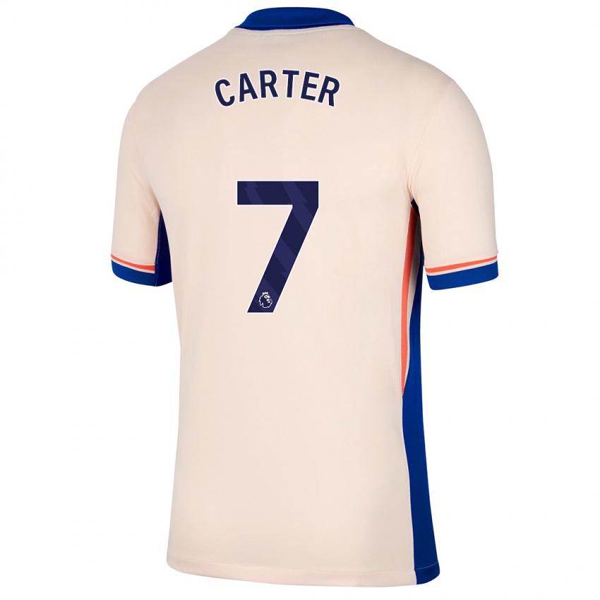 Hombre Camiseta Jessica Carter #7 Beige Claro 2ª Equipación 2024/25 La Camisa