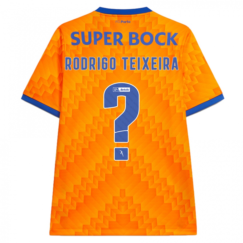 Hombre Camiseta Rodrigo Teixeira #0 Naranja 2ª Equipación 2024/25 La Camisa