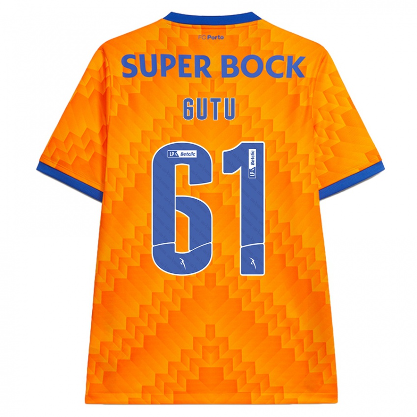 Hombre Camiseta Denis Gutu #61 Naranja 2ª Equipación 2024/25 La Camisa