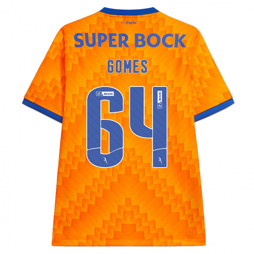 Hombre Camiseta Luís Gomes #64 Naranja 2ª Equipación 2024/25 La Camisa