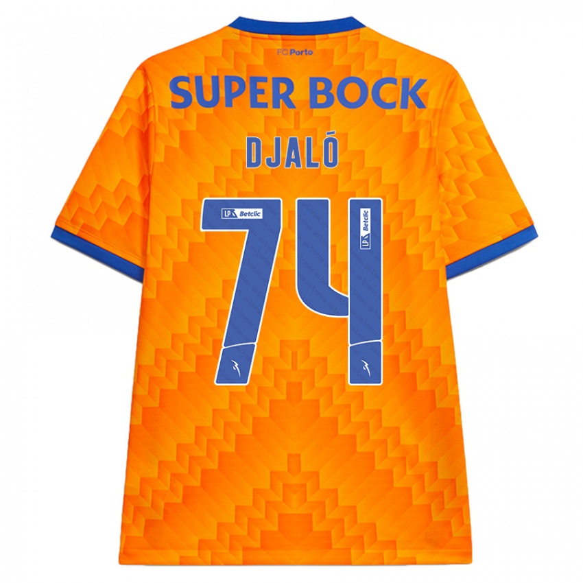 Hombre Camiseta Ussumane Djaló #74 Naranja 2ª Equipación 2024/25 La Camisa