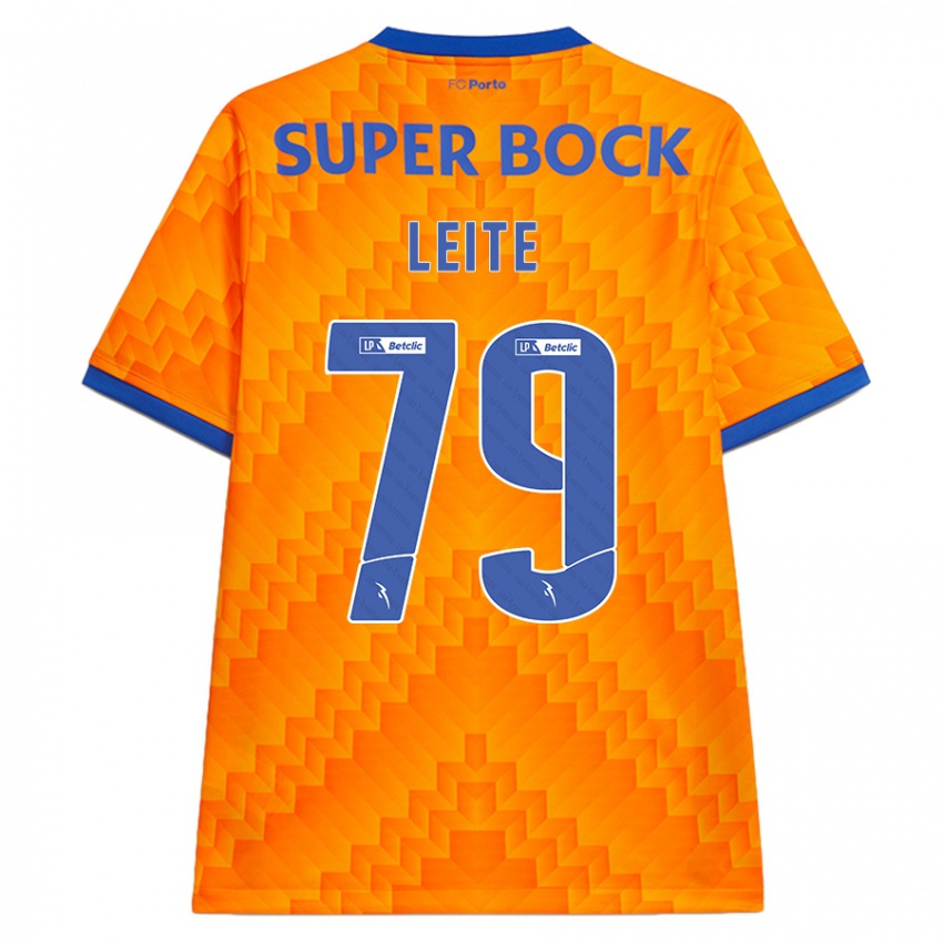 Hombre Camiseta Afonso Leite #79 Naranja 2ª Equipación 2024/25 La Camisa