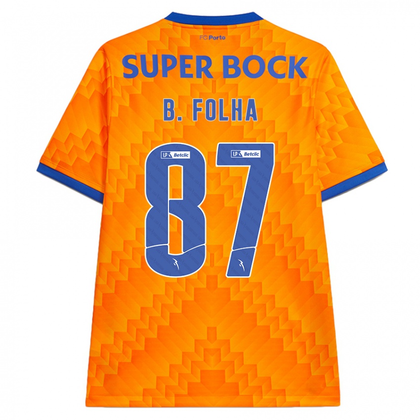 Hombre Camiseta Bernardo Folha #87 Naranja 2ª Equipación 2024/25 La Camisa