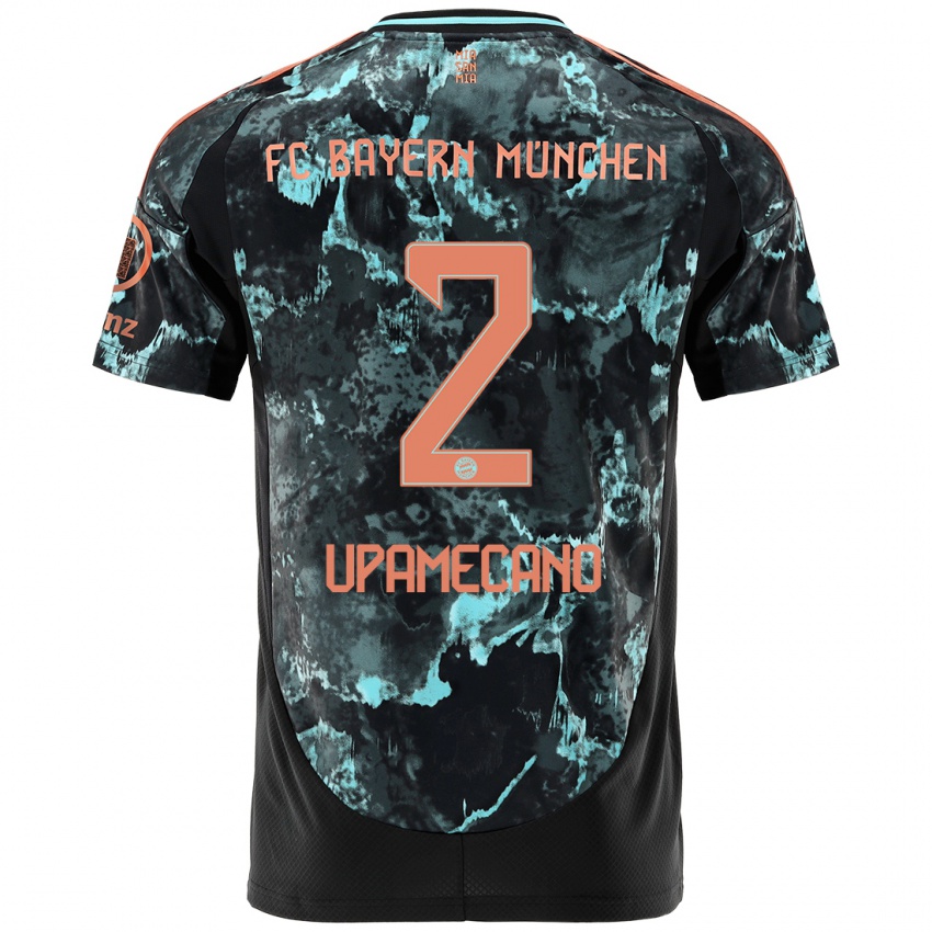 Hombre Camiseta Dayot Upamecano #2 Negro 2ª Equipación 2024/25 La Camisa