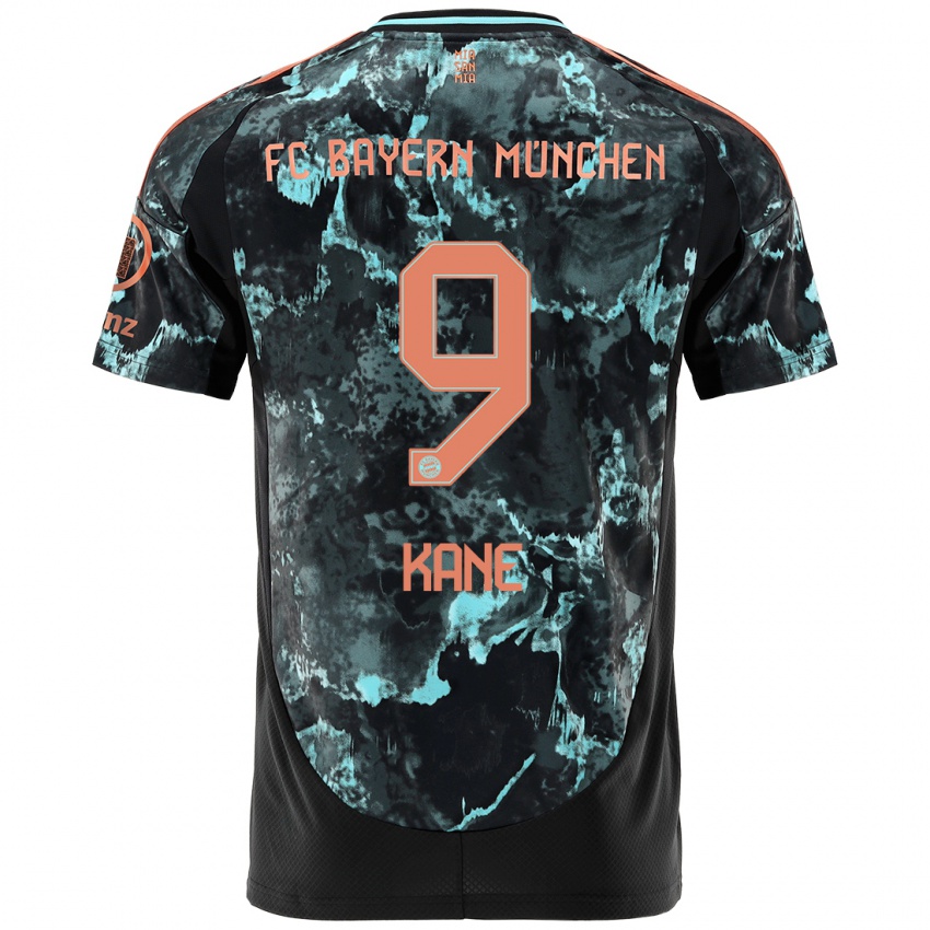 Hombre Camiseta Harry Kane #9 Negro 2ª Equipación 2024/25 La Camisa