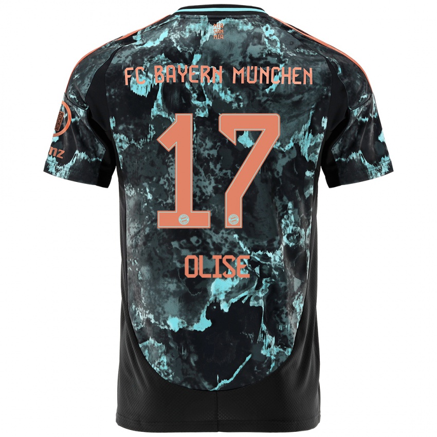 Hombre Camiseta Michael Olise #17 Negro 2ª Equipación 2024/25 La Camisa