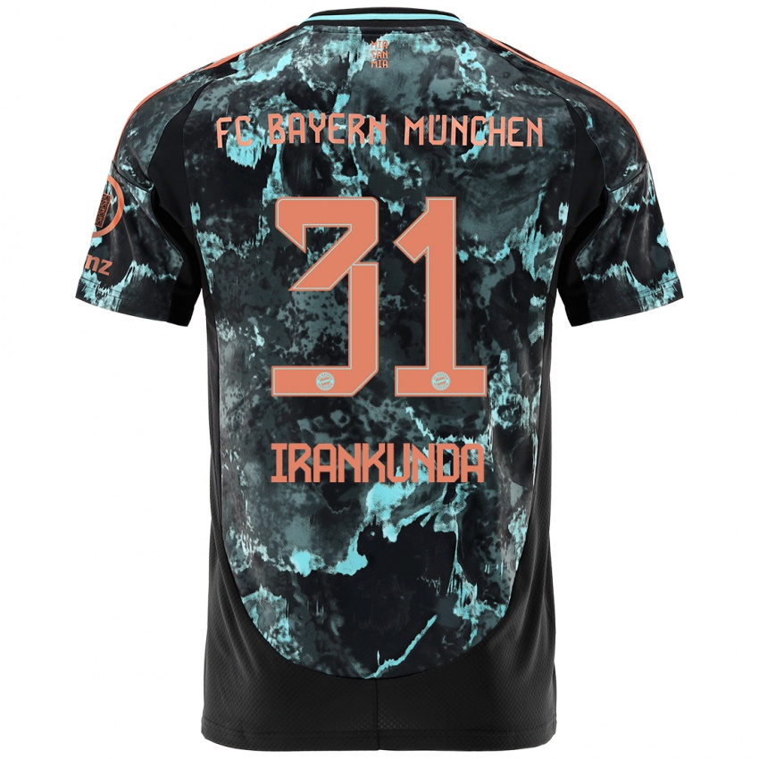 Hombre Camiseta Nestory Irankunda #31 Negro 2ª Equipación 2024/25 La Camisa