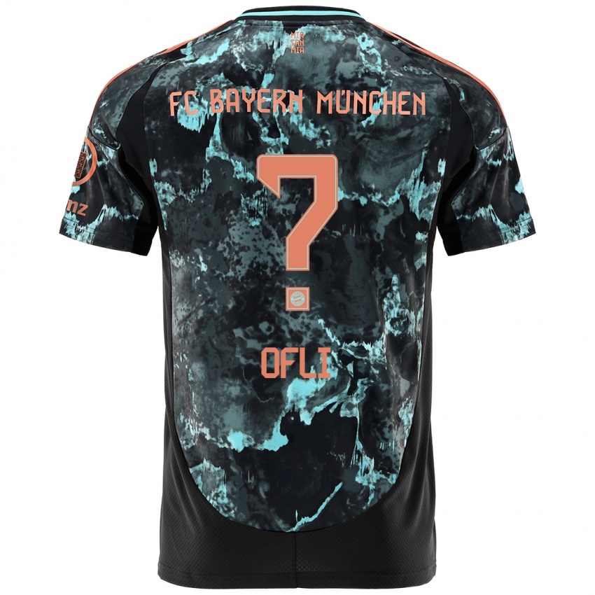 Hombre Camiseta Deniz Ofli #0 Negro 2ª Equipación 2024/25 La Camisa