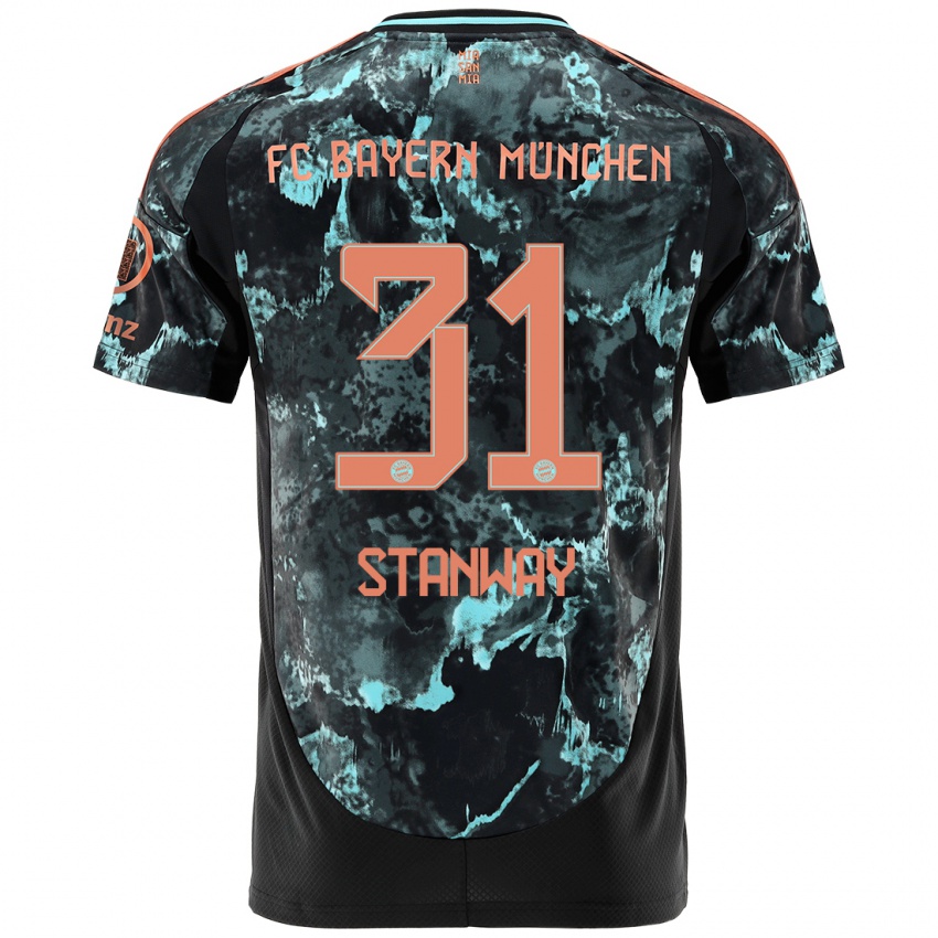 Hombre Camiseta Georgia Stanway #31 Negro 2ª Equipación 2024/25 La Camisa