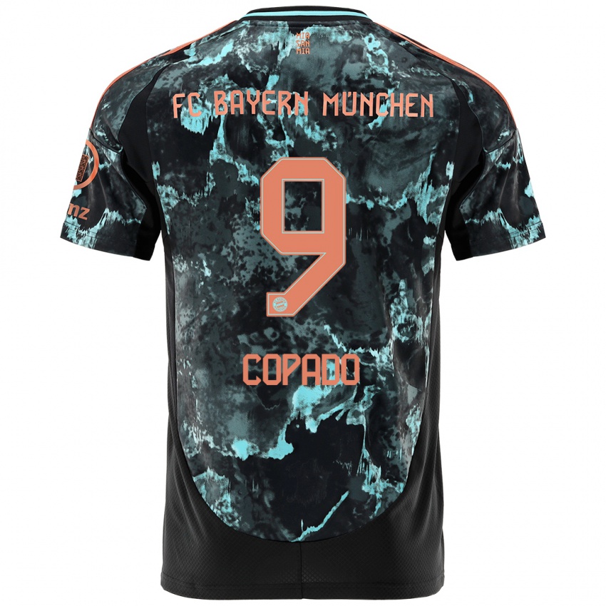 Hombre Camiseta Lucas Copado #9 Negro 2ª Equipación 2024/25 La Camisa