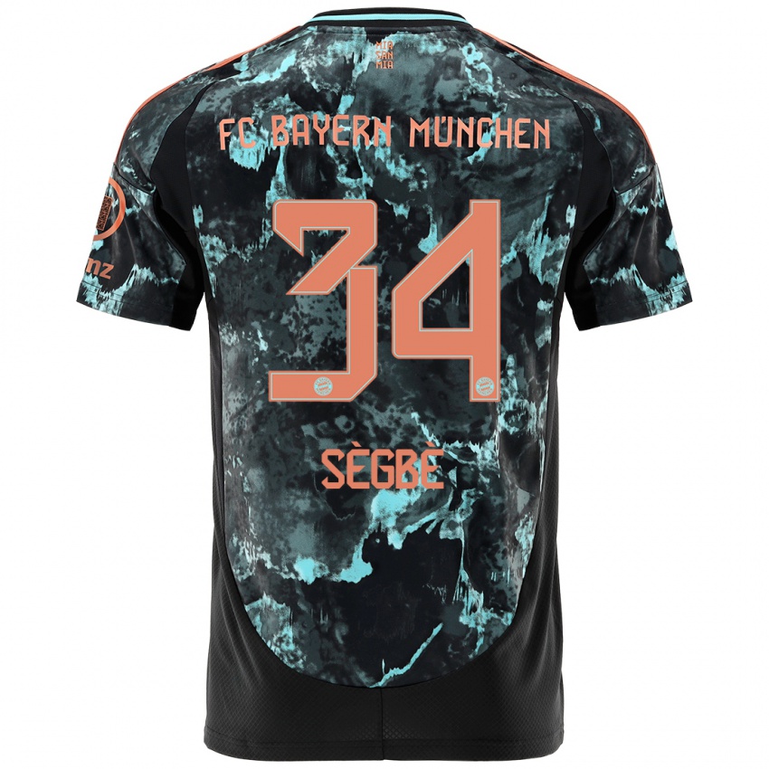 Hombre Camiseta Désiré Sègbè #34 Negro 2ª Equipación 2024/25 La Camisa