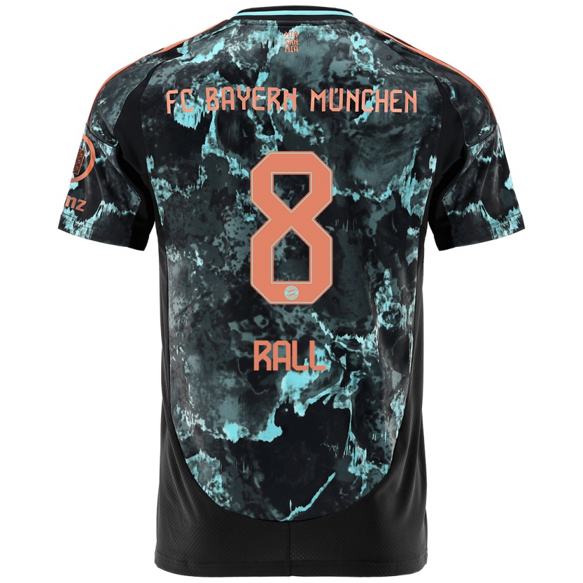 Hombre Camiseta Maximiliane Rall #8 Negro 2ª Equipación 2024/25 La Camisa