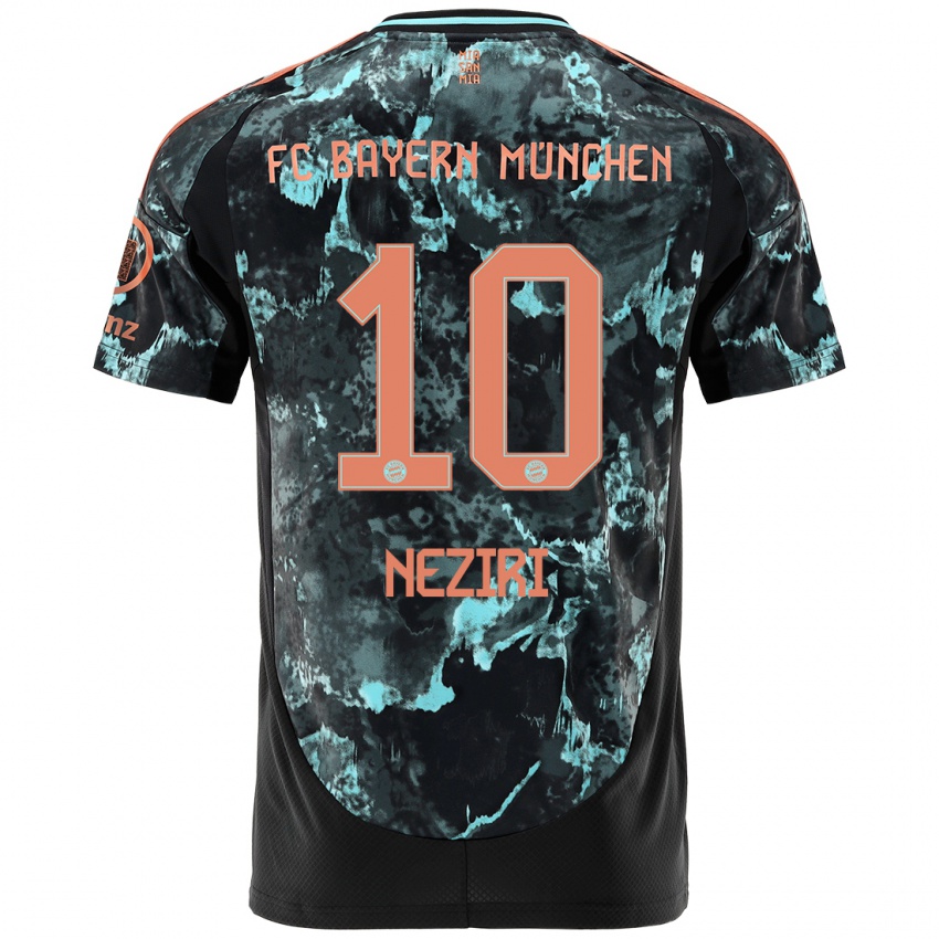 Hombre Camiseta Behar Neziri #10 Negro 2ª Equipación 2024/25 La Camisa