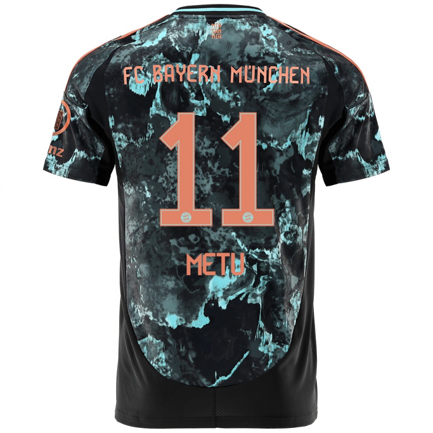 Hombre Camiseta Emilian Metu #11 Negro 2ª Equipación 2024/25 La Camisa