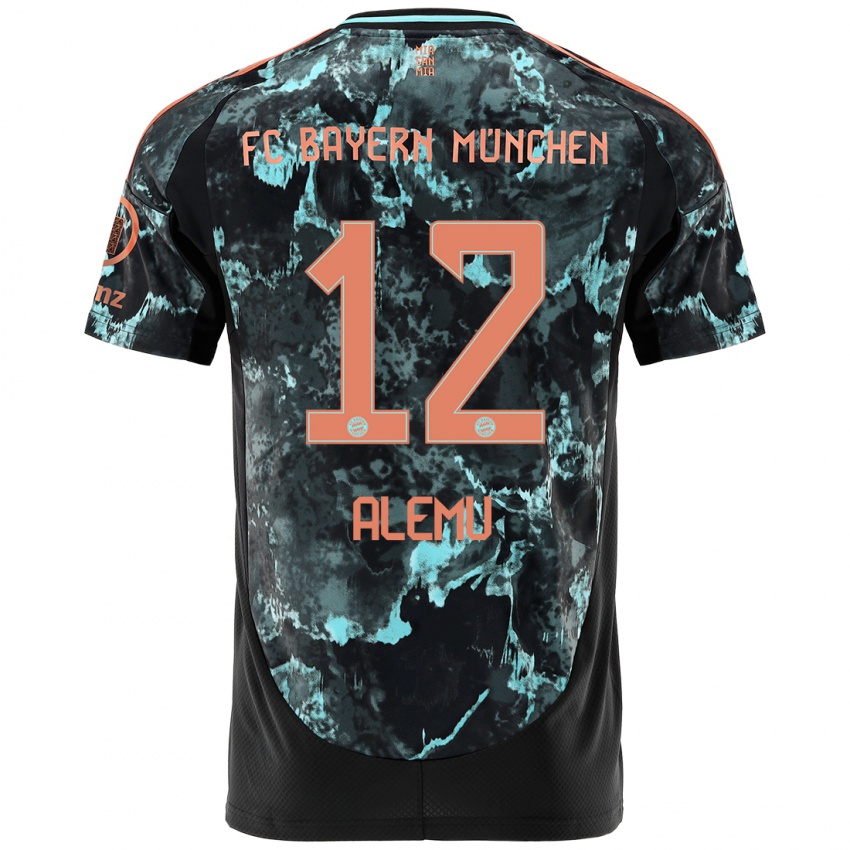 Hombre Camiseta Liul Alemu #12 Negro 2ª Equipación 2024/25 La Camisa