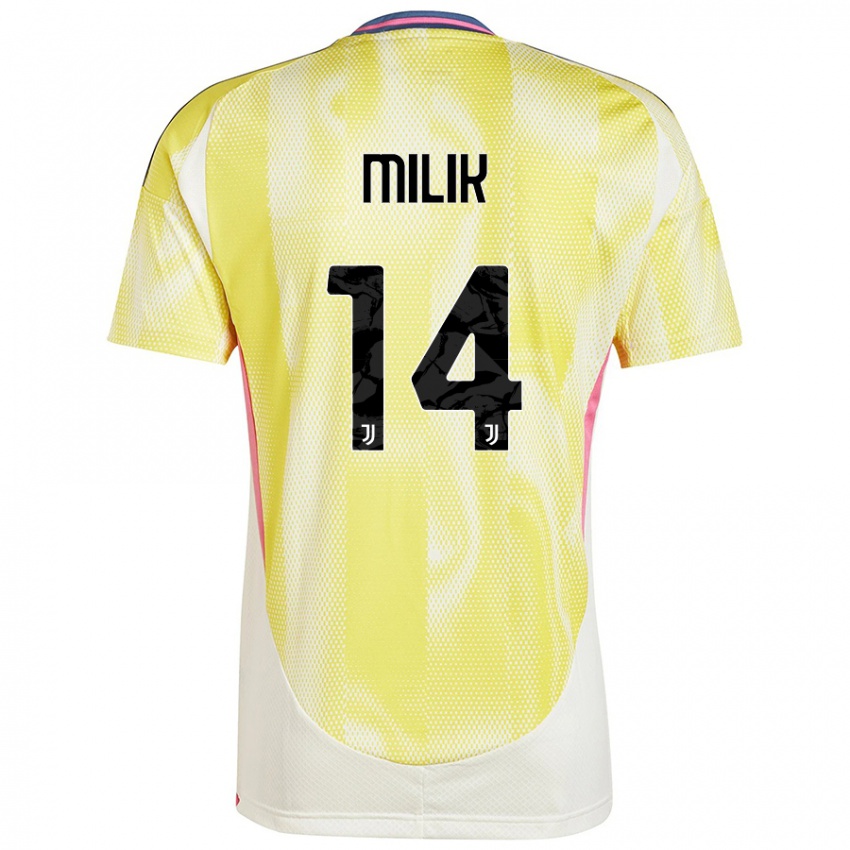 Hombre Camiseta Arkadiusz Milik #14 Amarillo Solar 2ª Equipación 2024/25 La Camisa