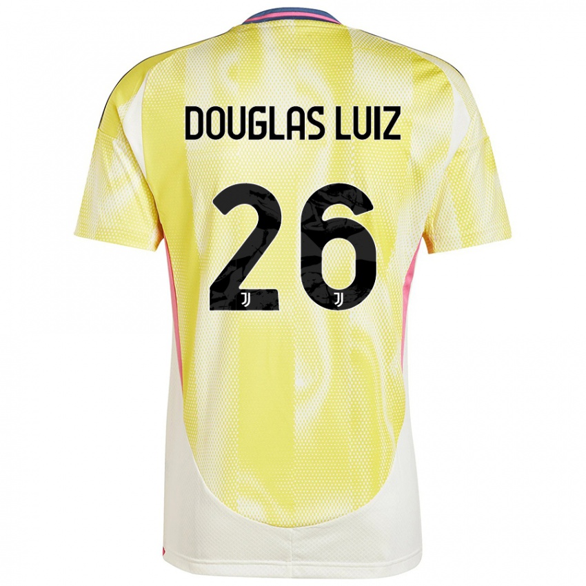 Hombre Camiseta Douglas Luiz #26 Amarillo Solar 2ª Equipación 2024/25 La Camisa