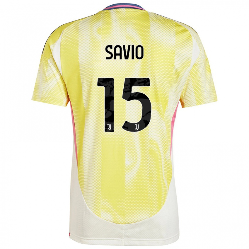 Hombre Camiseta Federico Savio #15 Amarillo Solar 2ª Equipación 2024/25 La Camisa