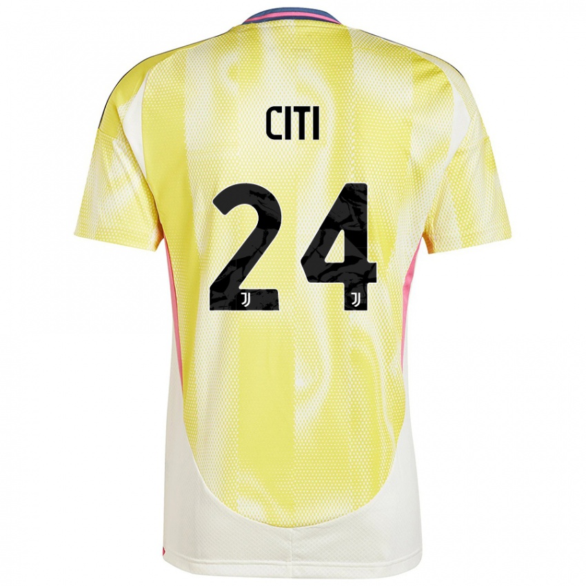 Hombre Camiseta Alessandro Citi #24 Amarillo Solar 2ª Equipación 2024/25 La Camisa