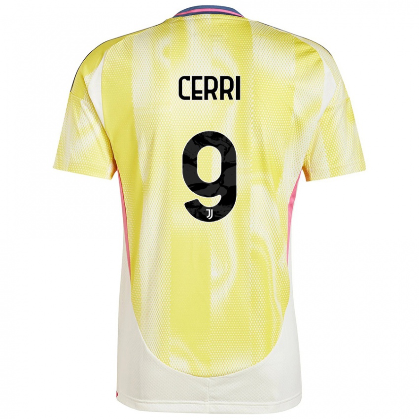 Hombre Camiseta Leonardo Cerri #9 Amarillo Solar 2ª Equipación 2024/25 La Camisa