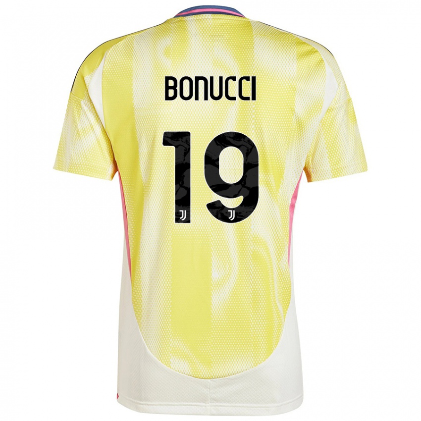 Hombre Camiseta Leonardo Bonucci #19 Amarillo Solar 2ª Equipación 2024/25 La Camisa