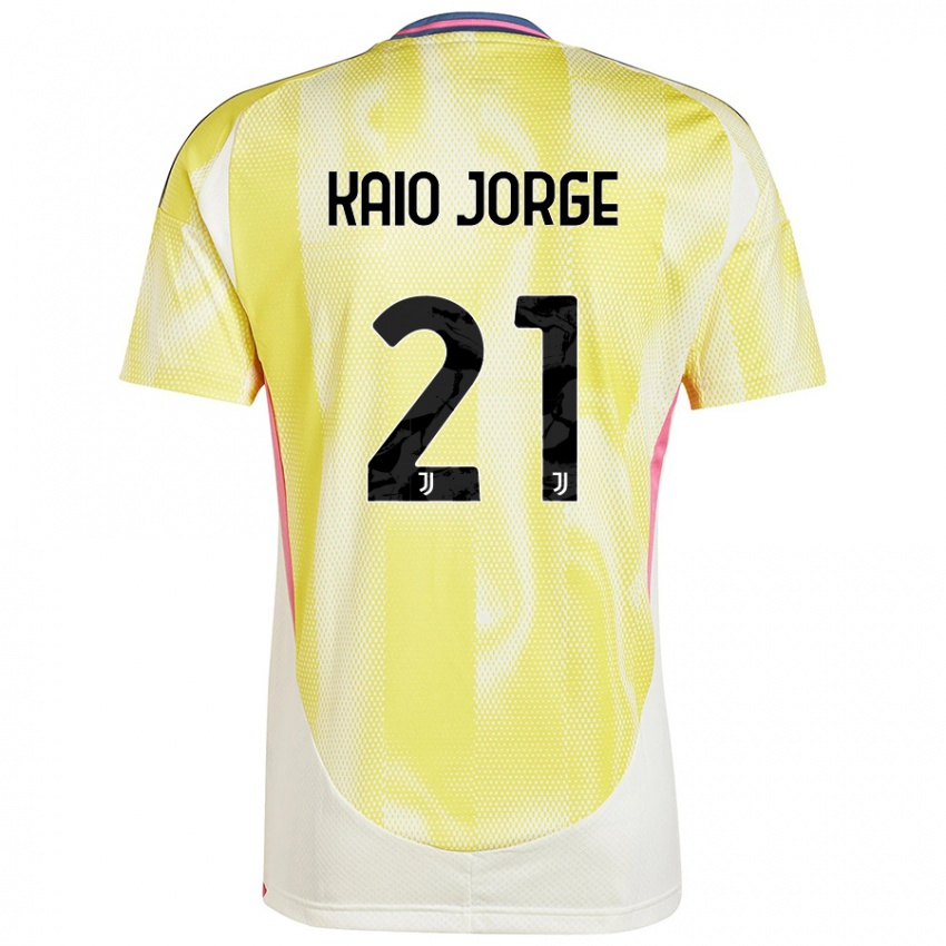 Hombre Camiseta Kaio Jorge #21 Amarillo Solar 2ª Equipación 2024/25 La Camisa