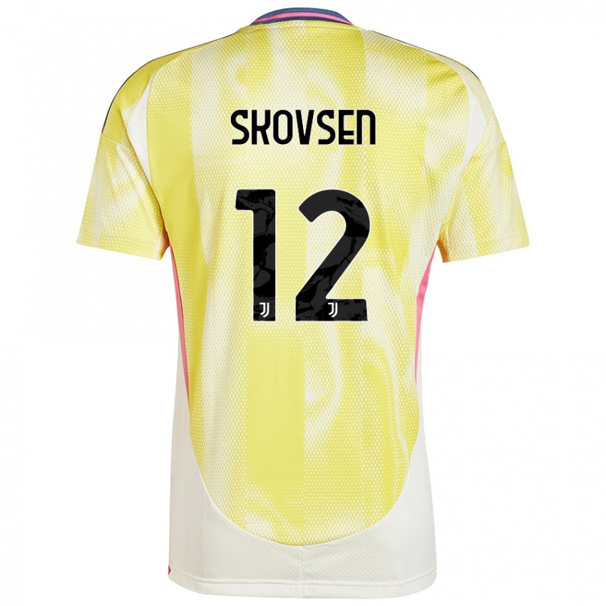 Hombre Camiseta Matilde Lundorf Skovsen #12 Amarillo Solar 2ª Equipación 2024/25 La Camisa