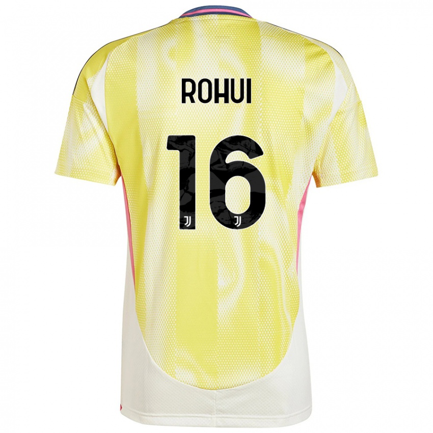 Hombre Camiseta Jonas Rohui #16 Amarillo Solar 2ª Equipación 2024/25 La Camisa