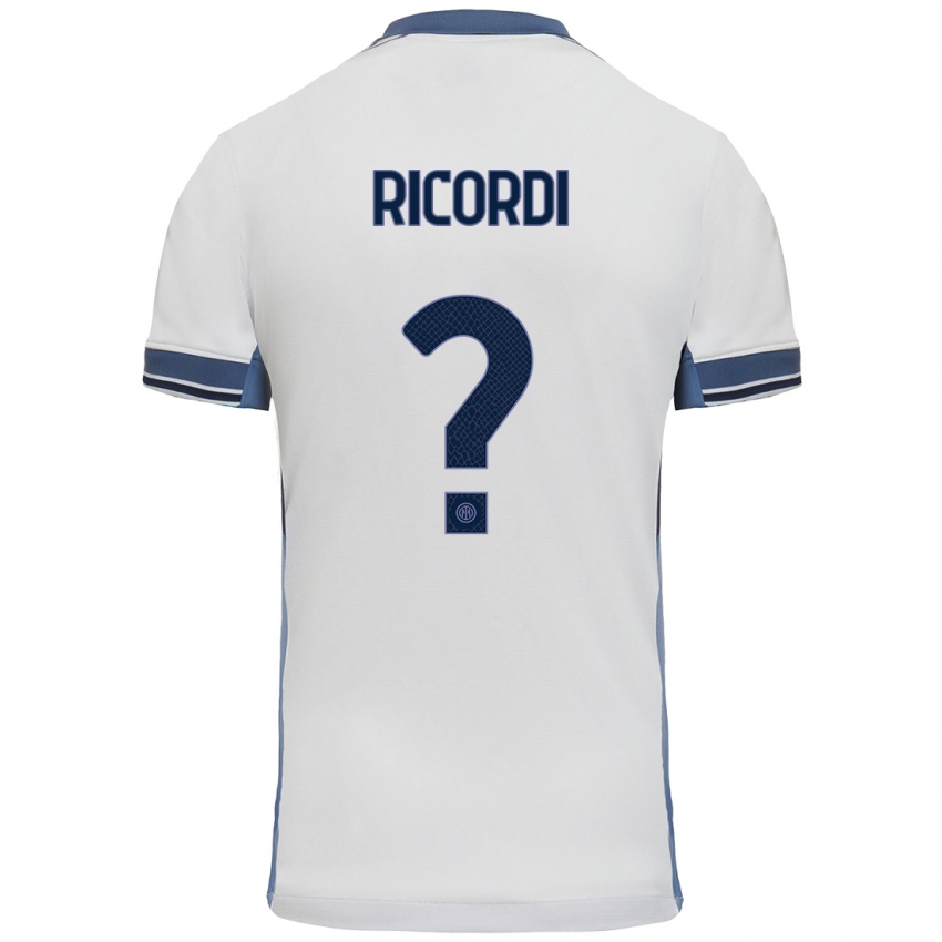 Hombre Camiseta Tommaso Ricordi #0 Blanco Gris 2ª Equipación 2024/25 La Camisa