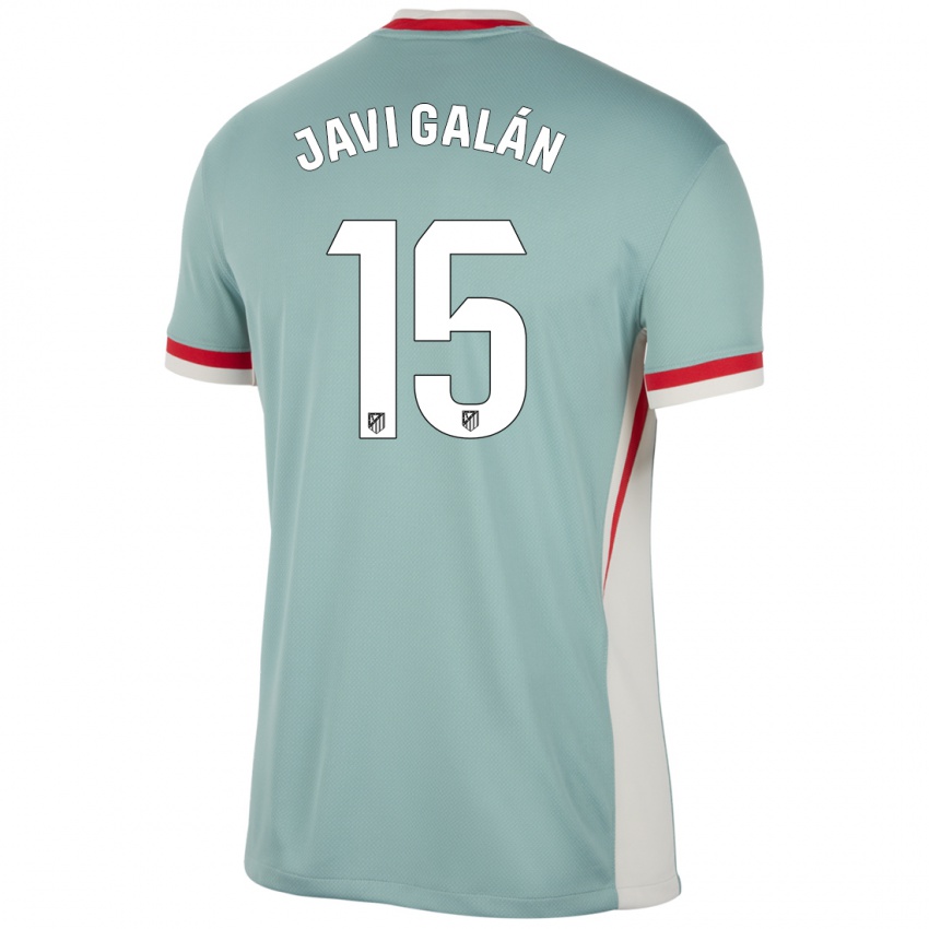 Hombre Camiseta Javi Galan #15 Beige Claro Azul 2ª Equipación 2024/25 La Camisa