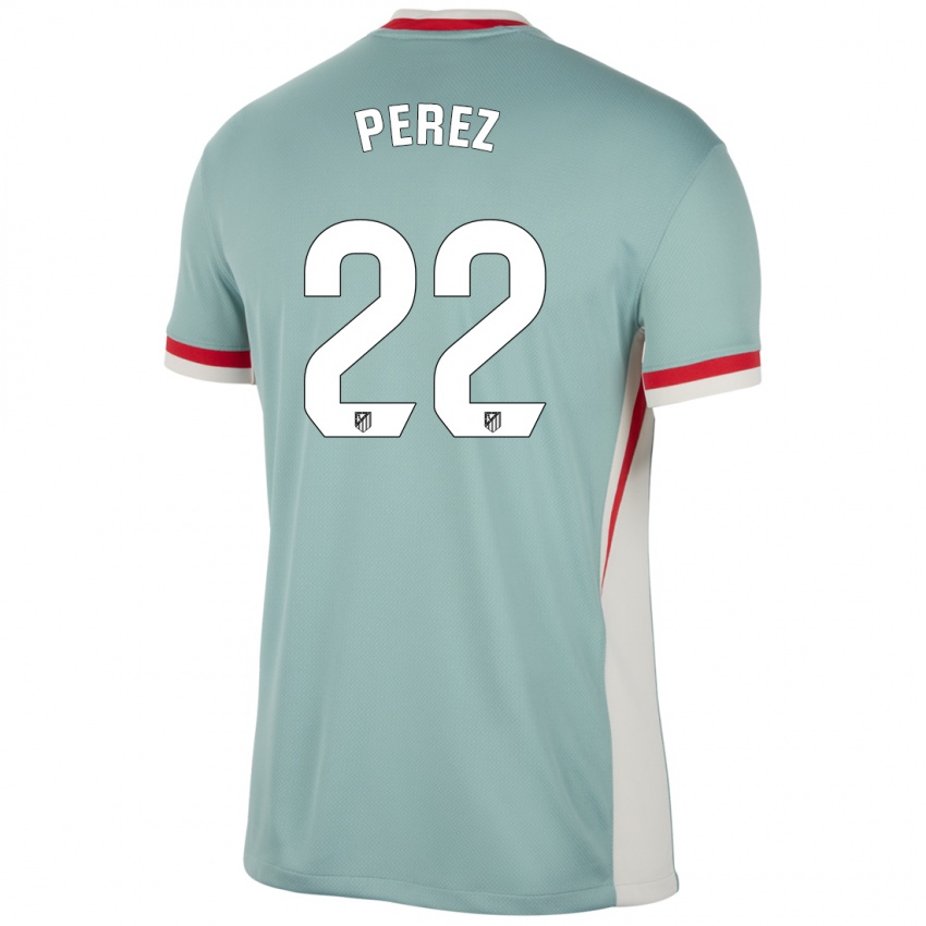 Hombre Camiseta Pablo Perez #22 Beige Claro Azul 2ª Equipación 2024/25 La Camisa